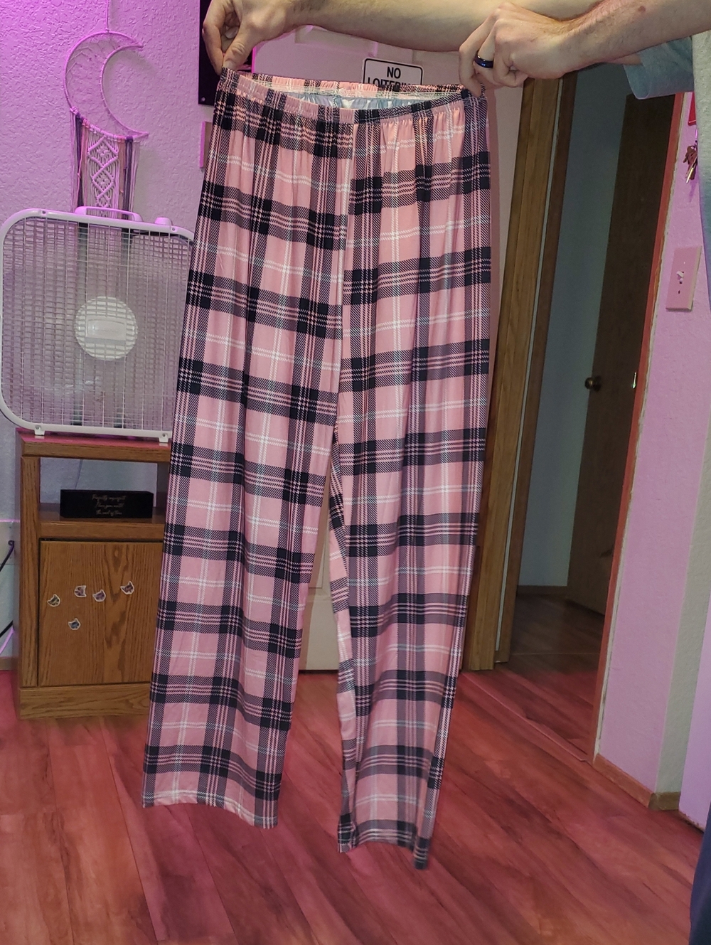 Women's Pink Plaid  Pajama Pants - Soft Cozy Sleepwear